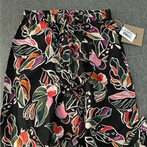 Stone Fox Swim Black Floral Coverup pants.